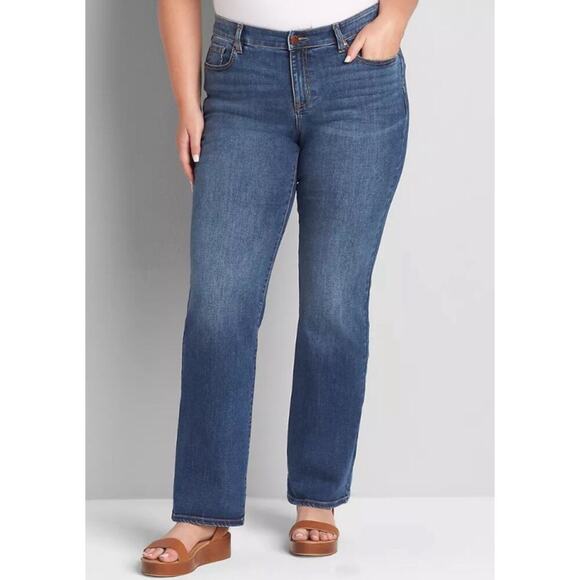 Lane Bryant Denim - Lane Bryant Signature Fit Boot Jean Blue Denim 22 Short Casual Wardrobe Basics
